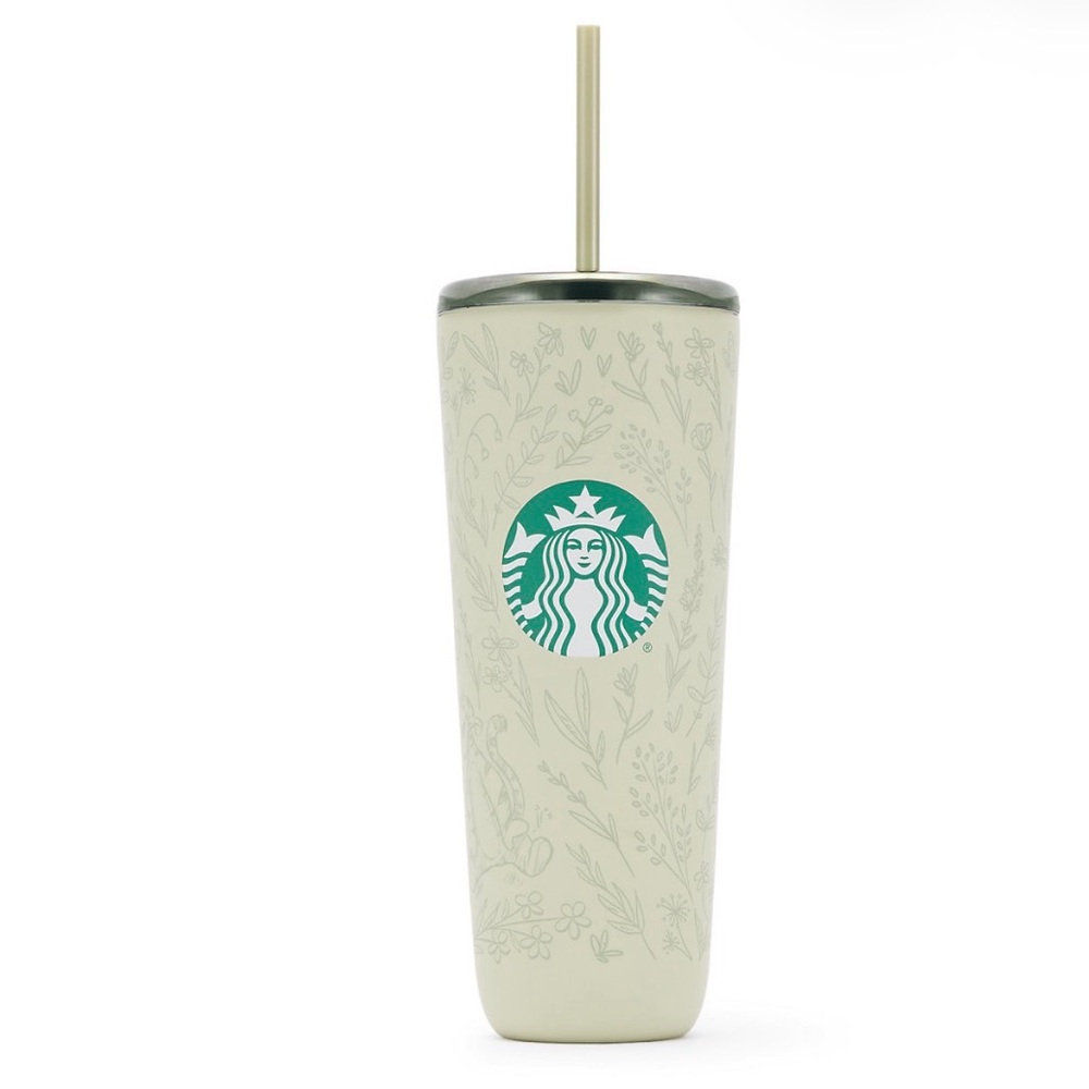 Starbucks Ivory Tumbler with Green Logo